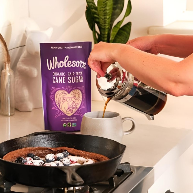 Wholesome Sweeteners 16-Ounce Organic Cane Sugar, Fair Trade, Non GMO,