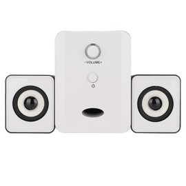 USB Powered Desktop Speakers Computer Speakers with Subwoofer for PC Laptop Tablet DesktopDazzle Version Black White