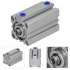 QANYEGN Thin Air Cylinder, Pneumatic Component Standard Cylinder, Aluminum Dual