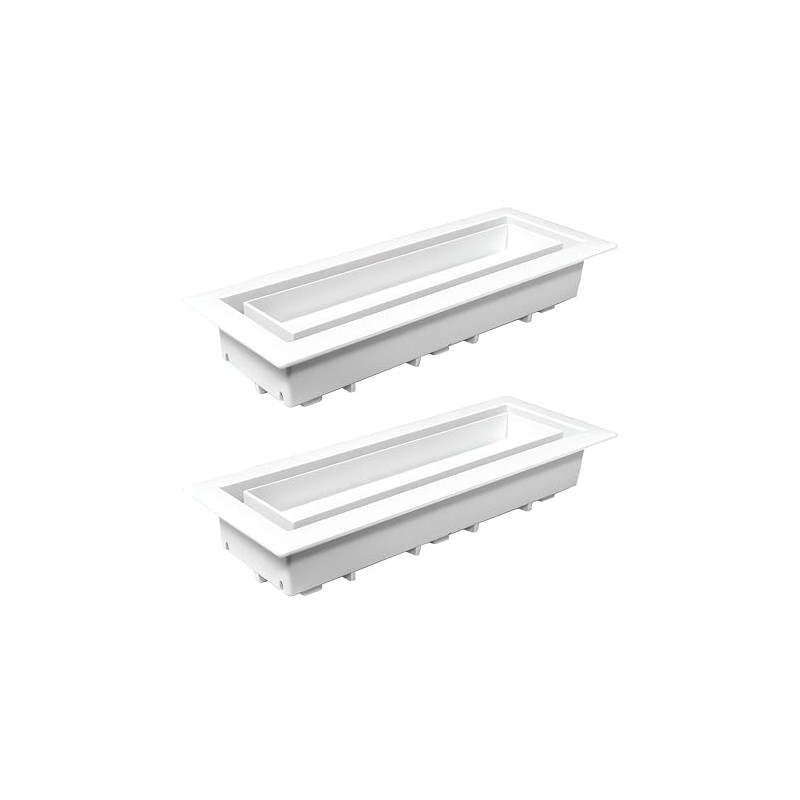 Fittes Framed Floor Vent [Lite] - 3"x10" - Cotton White