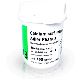 Biochemistry Adler 18 Calcium Sulfuratum D 12 Tablets Pack of 400