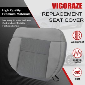 Vigoraze Driver Cloth Bottom & Foam Cushion Seat Cover Gray #E Compatible with Ford F150 XLT 2004 2005 2006 2007 2008