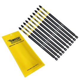 10 x SabreCut SCPZ2152_10 152mm PZ2 Magnetic Impact Screwdriver Driver Bits Set Pozi Pozidriv Heavy Duty Compatible with Dewalt Milwaukee Bosch Makita and more