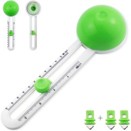 Leanockesa Circular Paper Cutter Rotary Circle Cutter Manual Round Cutting Tool Paper Trimmer Scrapbooking Tool with 3 Replacement Cutter Head for DIY Paper Cards Craft Supplies（Green