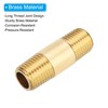 PATIKIL 1/4" x 1/4" NPT Male Brass Pipe Fitting Long