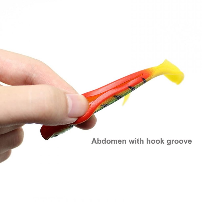Gummifische Hecht und Zander mit Twisterschwanz 6 Stück 12cm 6g