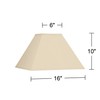 Beige Linen Large Square Lamp Shade 6" Top x 16"