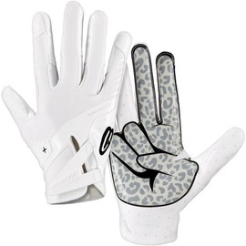 Grip Boost Peace Stealth 6 Boost Plus Football Gloves - White/Black - Size: Large, Color: White/Black