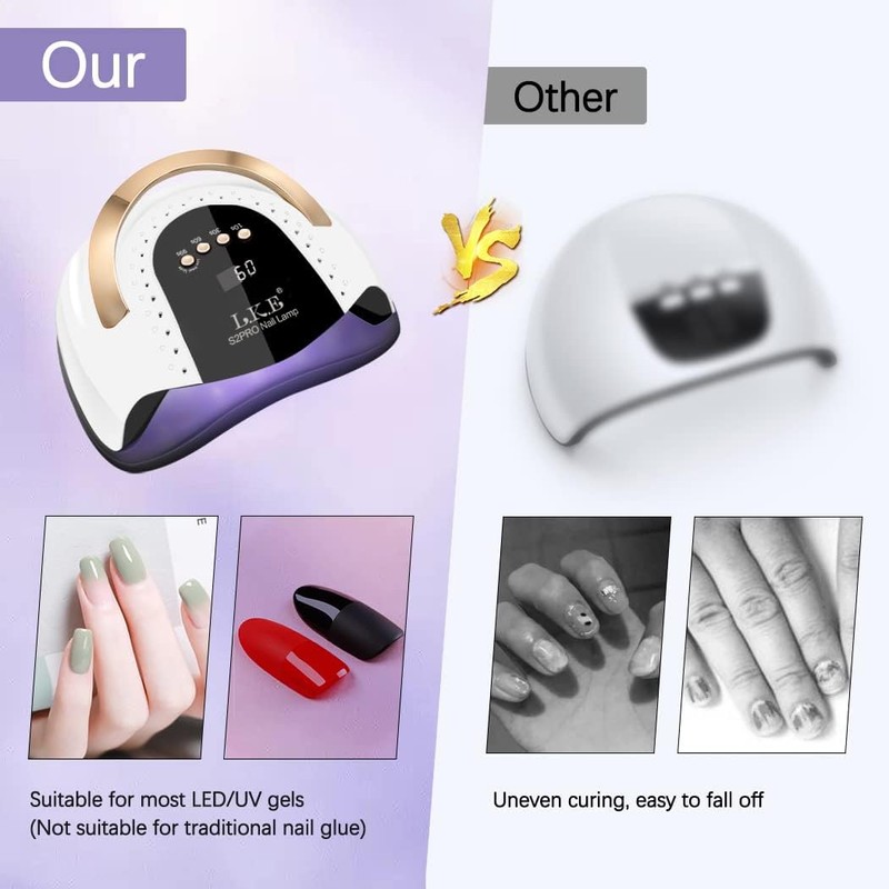 268W UV LED Nail Lamp, LKE Nail Dryer for Gel