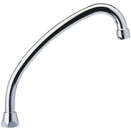 Schläfer 400811 | HU Spout for Standing and Wall Fitting | 200 mm | HU Pipe Spout with Mixing Nozzle M22, Universal Replacement High Twist Pipe, Swivel Spout for Tap, Throw with 3/4