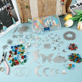 Sun Catcher Kits for Adults, 10 Sets DIY Suncatcher Arts and craft kits for adults Prism Crystal Suncatchers Indoor Window Hanging Ornaments Decor for Home Gifts for Mother Wife Daughter (Fairy)