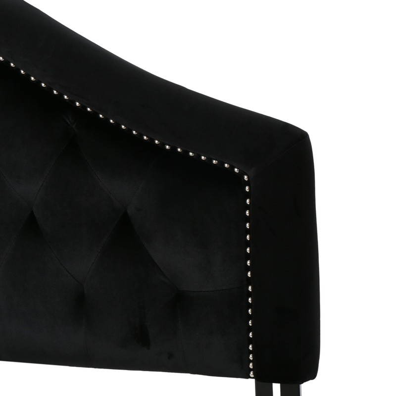 Christopher Knight Home Killian Velvet Headboard, Queen / Full, Black