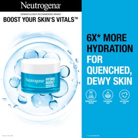 Neutrogena Hydro Boost Water Gel Face Moisturizer with Hyaluronic Acid for a Refreshing Burst of Hydration & Glowing Skin, Signature Fragrance, Refillable Jar + Refill Pod, 1.7 oz Each