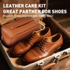 CHMI 16PCS Leather Shoe Polish Kit,Shoe Shine Kit with Black/Brown