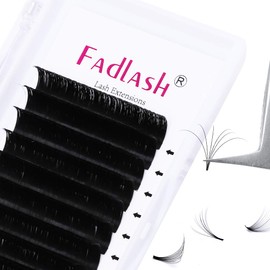 Lash Extension .03 .05 .07 Easy Fan Volume Lashes Matte Black Rapid Russian Volume Lash Extensions Self Fanning Eyelash Extensions (0.07-J, 8-14mm Mixed Tray)