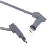 Rectangular Satellite Replacement Cable Waterproof Satellite Extension Cable Grey with
