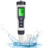 flintronic 4-in-1 PH Meter, PH/TDS/EC Temperature Tester with Backlight, 0-14