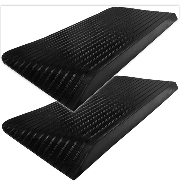Electriduct 3" Rise Rubber Power Wheelchair Scooter Threshold Ramp - 2 Pack