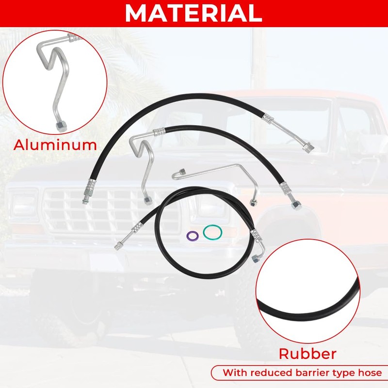 AUTOVIC A/C Hoses Lines Set for Ford F-100 F-150 1976