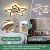 Yfrest Modern Ceiling Fan with Lights, Flush Mount Ceiling Fan