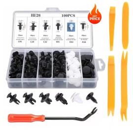 Unbranded 100 X Box Set Bumper Fender Liner Push Type Retainer Clips For Dodge Fastener+++