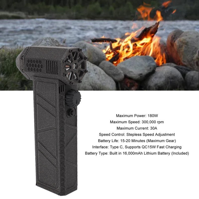 Jet Dry Blower 300000RPM Electric Air Duster Jet Fan Stepless