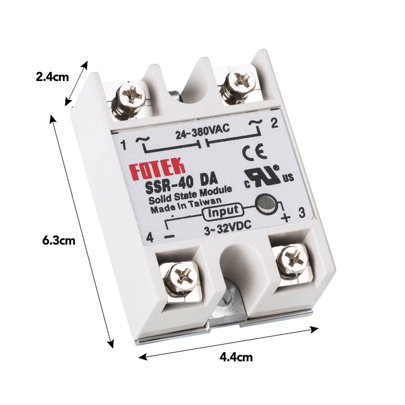 MYSWEETY 3PCS SSR-40DA Solid State Relay Single Phase Semi-Conductor Relay