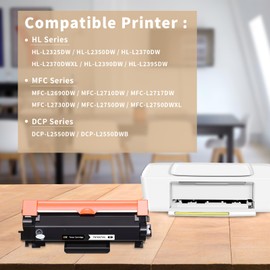 XJI TN760 HL-L2395DW DCP-L2550DW Compatible Toner Cartridges Replacement for Brother TN-760 TN730 TN-730 High Yield (Black, 2 Pack), for DCPL2550DW HL-L2350DW HL-L2390DW MFC-L2710DW MFCL2710DW Printer