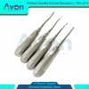 Avon Surgical Periotome Apical Dental Elevator V-Notched Grooved, Hollow Handle