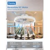 Passky 19.7” Low Profile Ceiling Fan with Lights and Remote,
