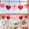 JULBEAR 80Pcs Valentine Wood Clips Conversation Heart Photo Clips