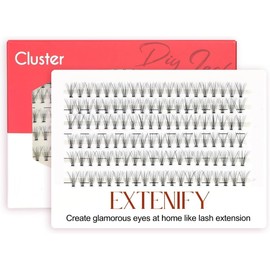 EXTENIFY 10mm Individual Lashes C Curl 10D Cluster Lashes 120pcs Eyelash Extenisons, DIY Lashes at home, Easy to Apply (10D-10mm-C)