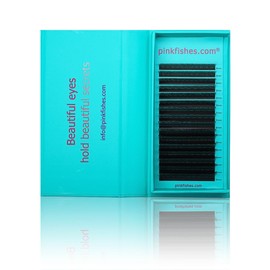 Pinkfishes Double Classic C Curl Lash Trays - Professional Mixed Length Black Double Classic Eyelash Extension Trays for Lash Techs