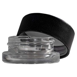 7ml Round Glass Jar Containers With Black Lid | Low Profile, Airtight, Twist-on Lid | Concentrate Cosmetics Jars for Oils, Cosmetics, Wax, Balm - RVTUS (3 Pack)