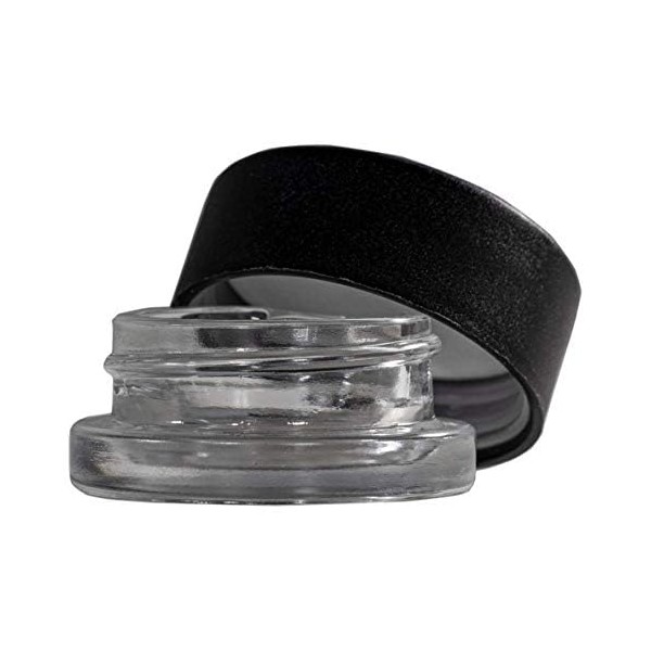 7ml Round Glass Jar Containers With Black Lid | Low