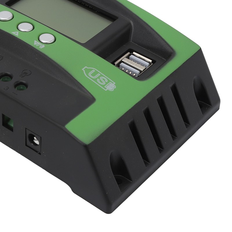 MPPT Solar Panel Controller with Dual USB Ports LCD Display
