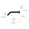 Derengge Shower Arm with Flange,6.5 Inch Oil Rubbed Bronze Wall