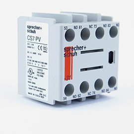 SPRECHER & SCHUH CS7-PV-31 Contact, Auxiliary, 4-Pole, 3-Normally Open / 1-Normally Closed Contacts, TOP Mount, SNAP