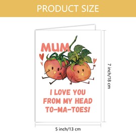 HOMANGA Mothers Day Card For Mom Grandma Grandmother Stepmom Wife, Mothers Day Gifts from Son or Daughter, Heartfelt Mother's Day Greeting Card with Envelope (Tomatoes)