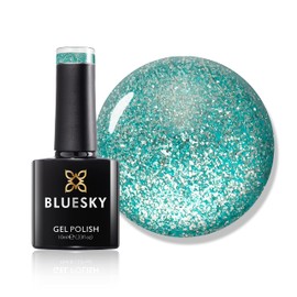 Bluesky Gel Polish Aquamarine Dream Platinum12 Gel Polish Shimmer Glitter Blue 10ml