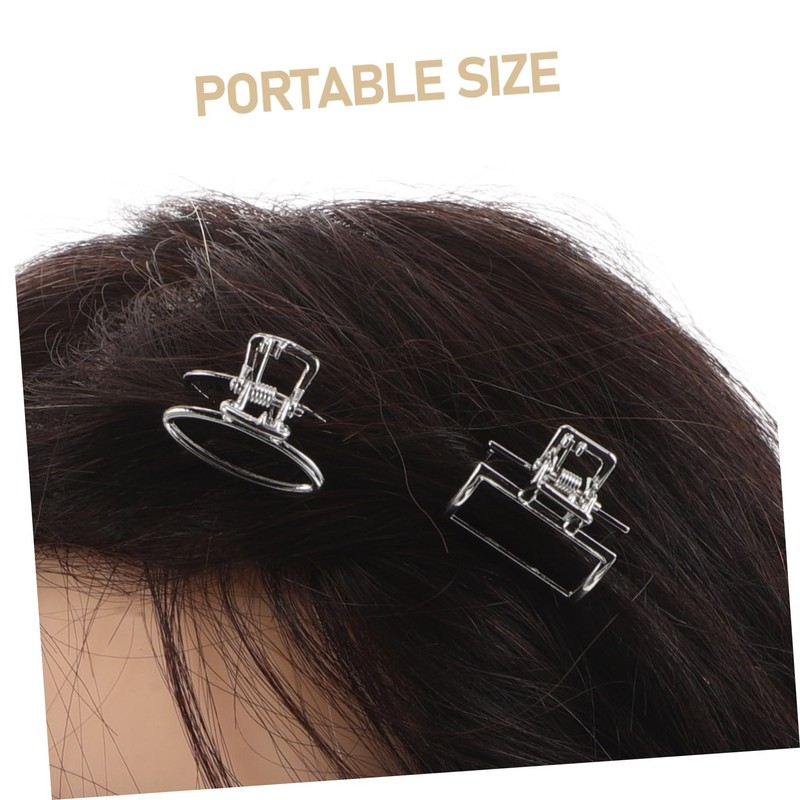BIUDECO 2pcs Small Hair Clips: Non-slip Metal Hair Clamps Small