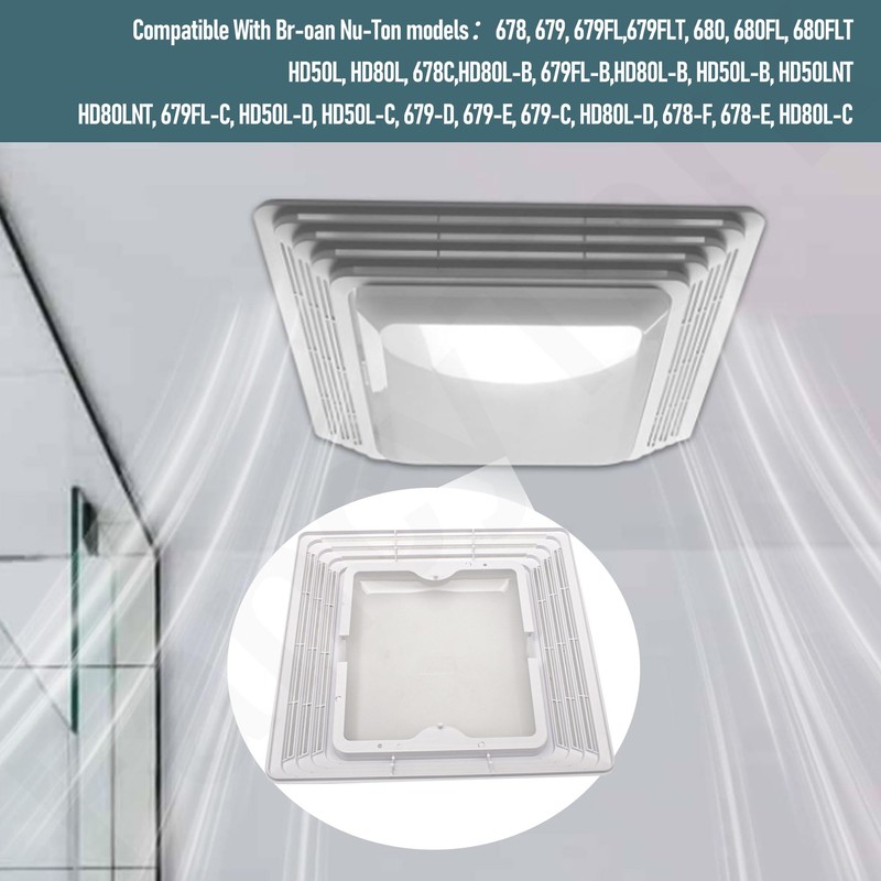 FancyTark S97014094 Bathroom Fan Cover Grille and Lens for Br-oan