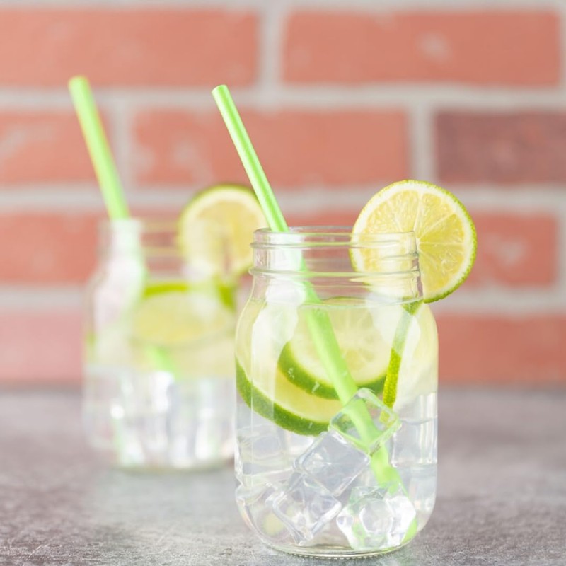 Green Paper Straws - 24 Count | Bright Green, Eco-Friendly