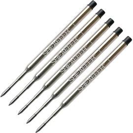 6 Sheaffer K Ballpoint Refills, Shelf Pack for Sheaffer Legacy, Prelude, Intensity, VFM, Sentinel,Sheaffer (100 and 300) Pens (Bulk Pack of 6/Pack) in Storage Tube (New Version) (Black (99335))
