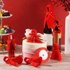 Fanfanwin 24 Pcs Red Mini Christmas Decor Lollipop Hat Cover