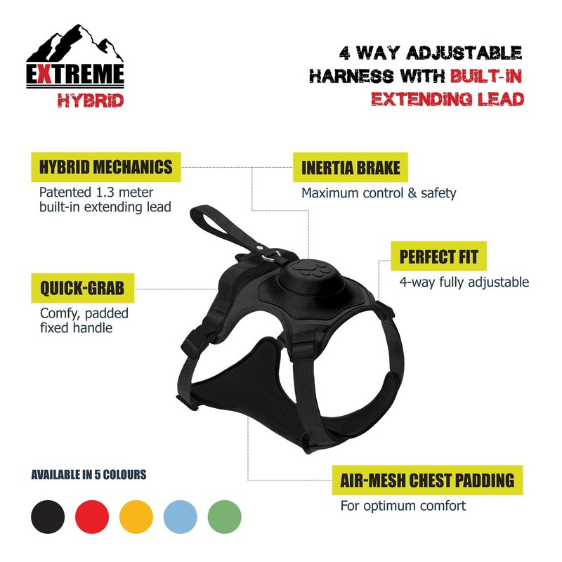 Extreme Hybrid Harness in Aqua Blue - L