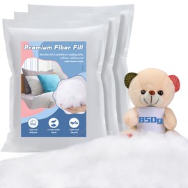luokefe 850g/30oz Polyester Fiber Filling, Poly Filling Stuffing, Fiber Filling Stuffing, Soft Polyester Filling Fiberfill Stuffing for Pillow Cushion Quilt DIY Plush Stuffing