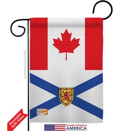 Canada Nova Scotia Garden Flag Set Wall Hanger Regional Provinces Canadian Territories Region Country Particular Area Small Decorative Gift Yard House Banner Double-Sided Made In USA 13 X 18.5