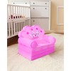 MOONBEEKI Kids Couch Fold Out, Foldable Princess Chair for Toddlers