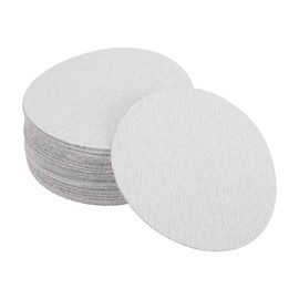 INFINAUTO Sanding Discs, 4.92" 150 Grit Automotive Repair Round Hook and Loop Sandpaper Aluminum Oxide White, 50 Pcs